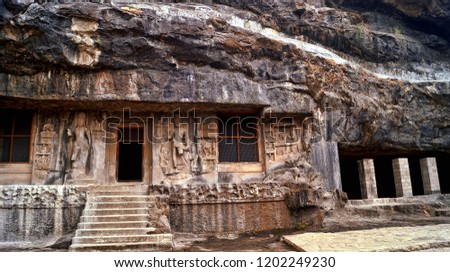 Exterior view of Ajanta Caves