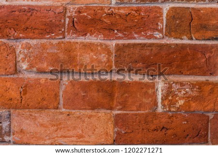 brick wall texture. an old wall of many bricks. background
