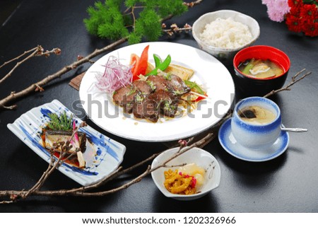 A combination photo of Japanese edo cuisine