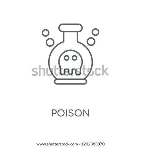 Poison linear icon. Poison concept stroke symbol design. Thin graphic elements vector illustration, outline pattern on a white background, eps 10.