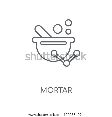Mortar linear icon. Mortar concept stroke symbol design. Thin graphic elements vector illustration, outline pattern on a white background, eps 10.