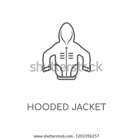 Hooded Jacket linear icon. Hooded Jacket concept stroke symbol design. Thin graphic elements vector illustration, outline pattern on a white background, eps 10.