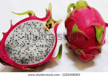 dragon fruit which has a unique shape and taste