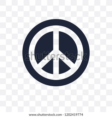 Pacifism transparent icon. Pacifism symbol design from Political collection. Simple element vector illustration on transparent background.