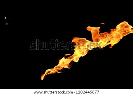 Fire flames on a black background!