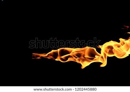 Fire flames on a black background!