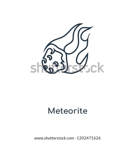 Meteorite concept line icon. Linear Meteorite concept outline symbol design. This simple element illustration can be used for web and mobile UI/UX.