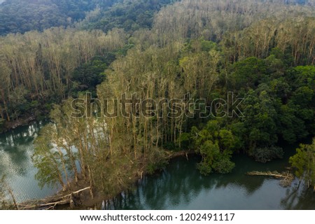 Landscape of water and mountain
