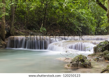 Erawan waterfall in the Erawan national park