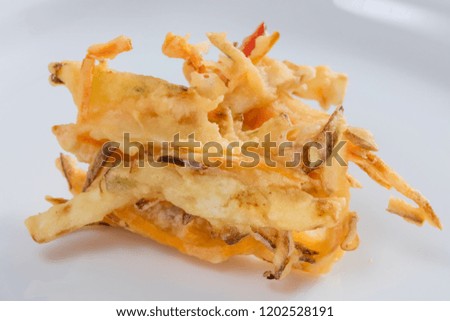 Tempura - Chinese food, fried vegetable 