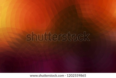 Dark Orange vector cover with spots. Glitter abstract illustration with blurred drops of rain. Completely new template for your brand book.