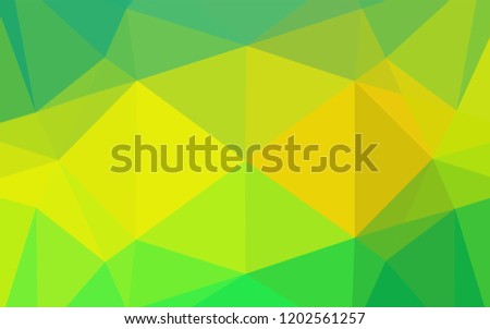 Light Green, Yellow vector hexagon mosaic texture. Brand new colored illustration in blurry style with gradient. A completely new design for your business.