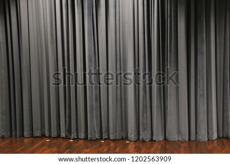 theater, stage, off velvet dark brown curtain image, photo Royalty-Free Stock Photo #1202563909