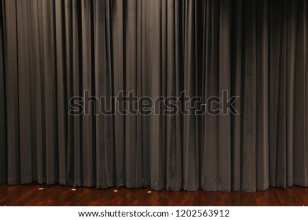 theater, stage, off velvet dark brown curtain image, photo Royalty-Free Stock Photo #1202563912