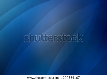 Dark BLUE vector cover with long lines. Modern geometrical abstract illustration with staves. The template can be used as a background.