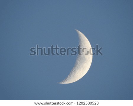 Beautiful View of Crescent Moon
