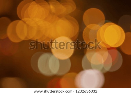 Abstract bokeh circle background Sparks traffic at night.