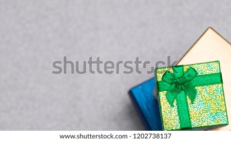 Christmas decorations, cute boxs Gift on white background with copy space to send the good felling 