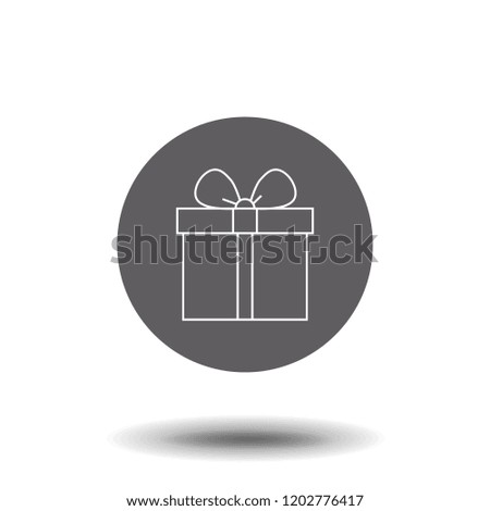 Gift line icon. Outline Vector Icon Isolated on White Background. Trendy flat ui sign design, graphic pictogram. Logo illustration. Eps10.