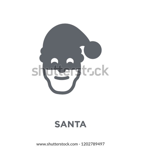 Santa icon. Santa design concept from Christmas collection. Simple element vector illustration on white background.