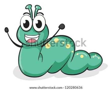 illustration of a caterpillar on a white background