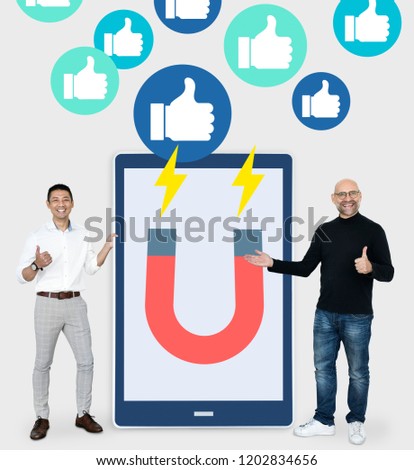 Digital marketing on a tablet