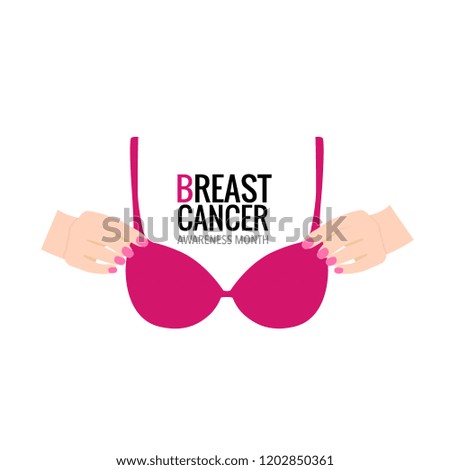 Breast Cancer Awareness Month background design. Vector Illustration.