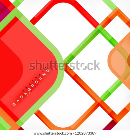 Square geometric abstract background, paper art design for cover design, book template, poster, cd cover illustration, flyer, website background
