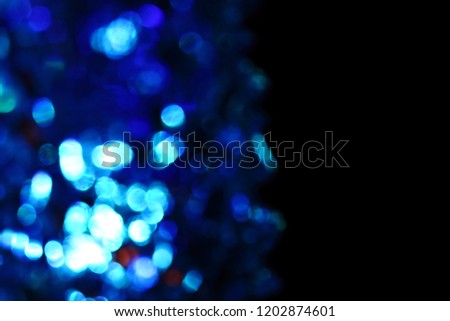Abstract blue bokeh background texture