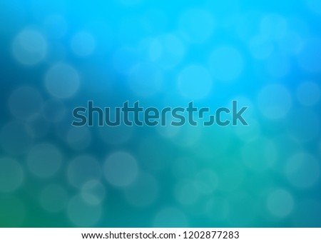 Light Blue, Green vector abstract bokeh pattern. An elegant bright illustration with gradient. A completely new template for your design.