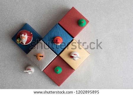 Gift box with chritmas elements