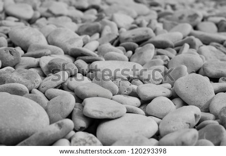 Decorative floor texture with gravel stones