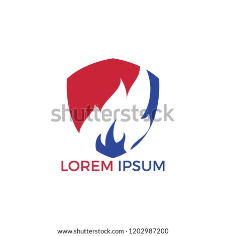 Fire flame logo design. Fire flame Template vector icon Oil, gas and energy logo concept