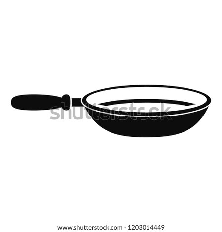 Fry pan icon. Simple illustration of fry pan icon for web design isolated on white background