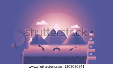 Vector illustration with soft gradient