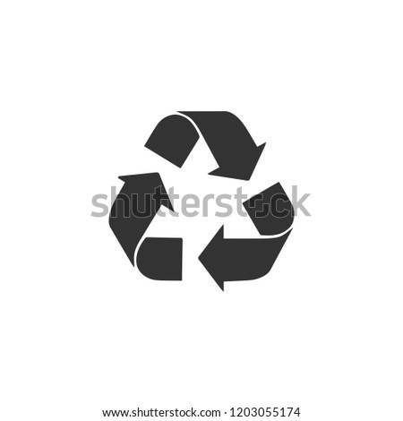 Recycle arrow. Icon Flat