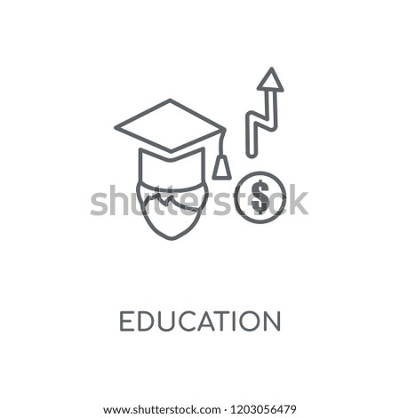 Education linear icon. Education concept stroke symbol design. Thin graphic elements vector illustration, outline pattern on a white background, eps 10.