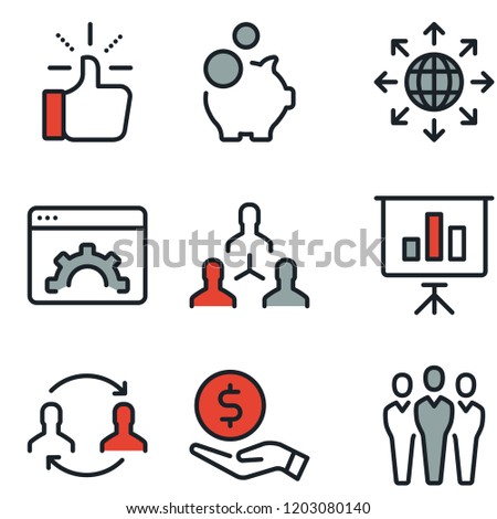 Business Collection icon set vector