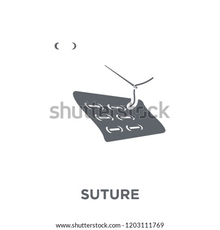 suture icon. suture design concept from Sew collection. Simple element vector illustration on white background.