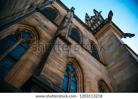 St. Vitus Cathedral in Prague, Czech Republic,  exterior - most famous and gorgeous cathedral 