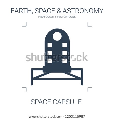 space capsule icon. high quality filled space capsule icon on white background. from earth space astronomy collection flat trendy vector space capsule symbol. use for web and mobile