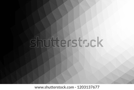 Dark Silver, Gray vector low poly texture. Triangular geometric sample with gradient.  Triangular pattern for your business design.