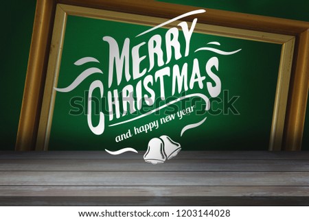 merry christmas message against green background