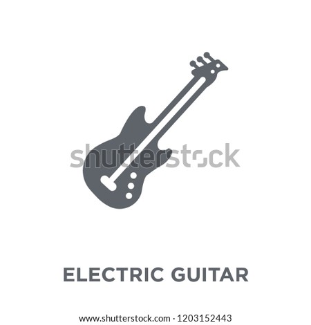Electric guitar icon. Electric guitar design concept from  collection. Simple element vector illustration on white background.