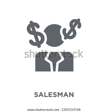 Salesman icon. Salesman design concept from Marketing collection. Simple element vector illustration on white background.