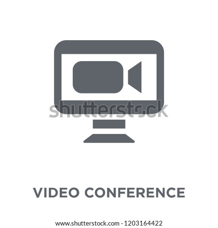 Video conference icon. Video conference design concept from Human resources collection. Simple element vector illustration on white background.