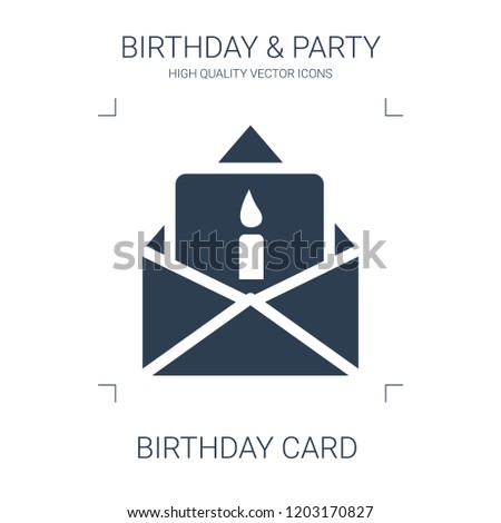birthday card icon. high quality filled birthday card icon on white background. from birthday party collection flat trendy vector birthday card symbol. use for web and mobile