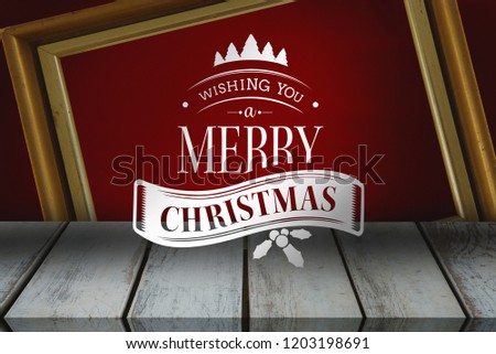 Christmas message against red and white background