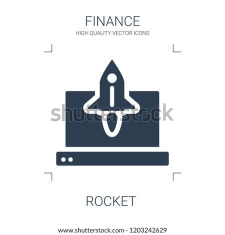 rocket icon. high quality filled rocket icon on white background. from finance collection flat trendy vector rocket symbol. use for web and mobile