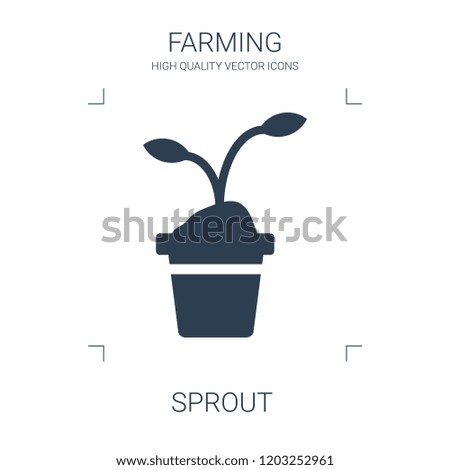 sprout icon. high quality filled sprout icon on white background. from farming collection flat trendy vector sprout symbol. use for web and mobile